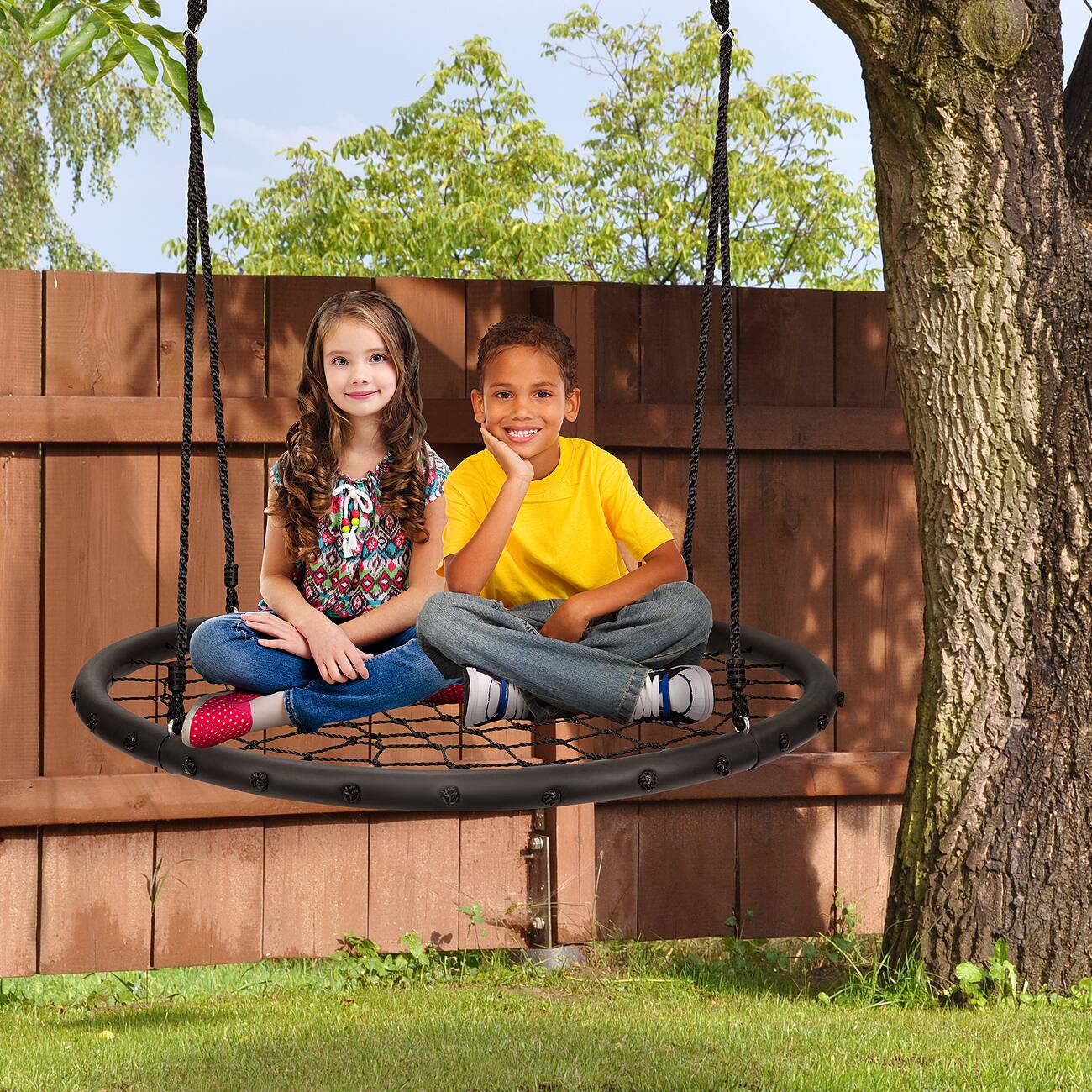 Alt View 1. Sorbus - Sorbus Saucer Tree Swing- Kids Outdoor Disc Round Swing,  40" Heavy Duty 220lbs Seat- Easy Install.