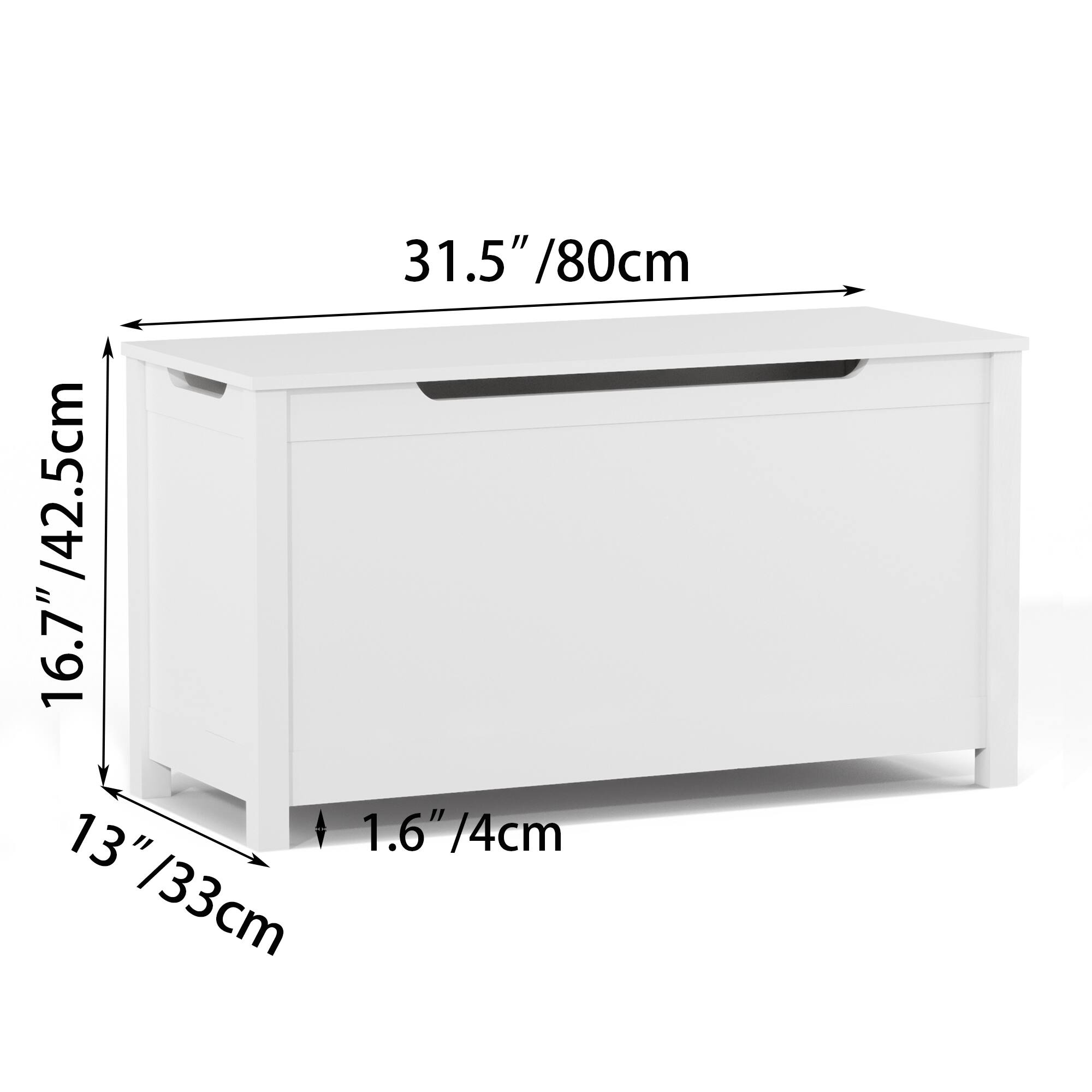 1.5"/80cm  
16.7" /42.5cm  
13"  
1.6"/4cm /33cm