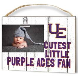 Jardine - Evansville Purple Aces 8'' x 10'' Cutest Little Weathered Logo Clip Photo Frame - White