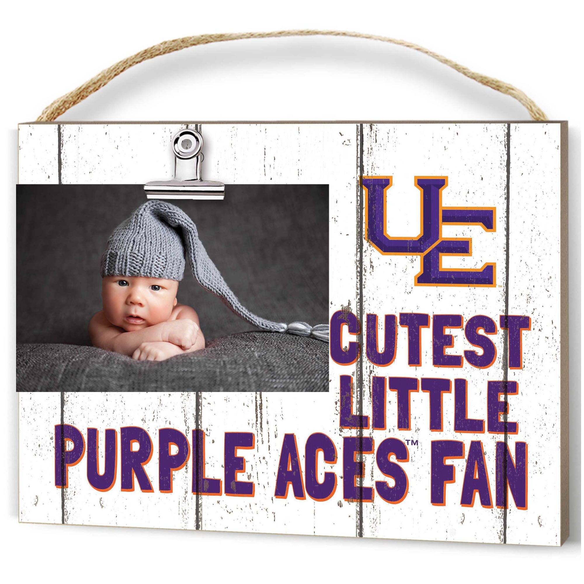 Evansville Purple Aces 8'' x 10'' Cutest Little Weathered Logo Clip Photo Frame