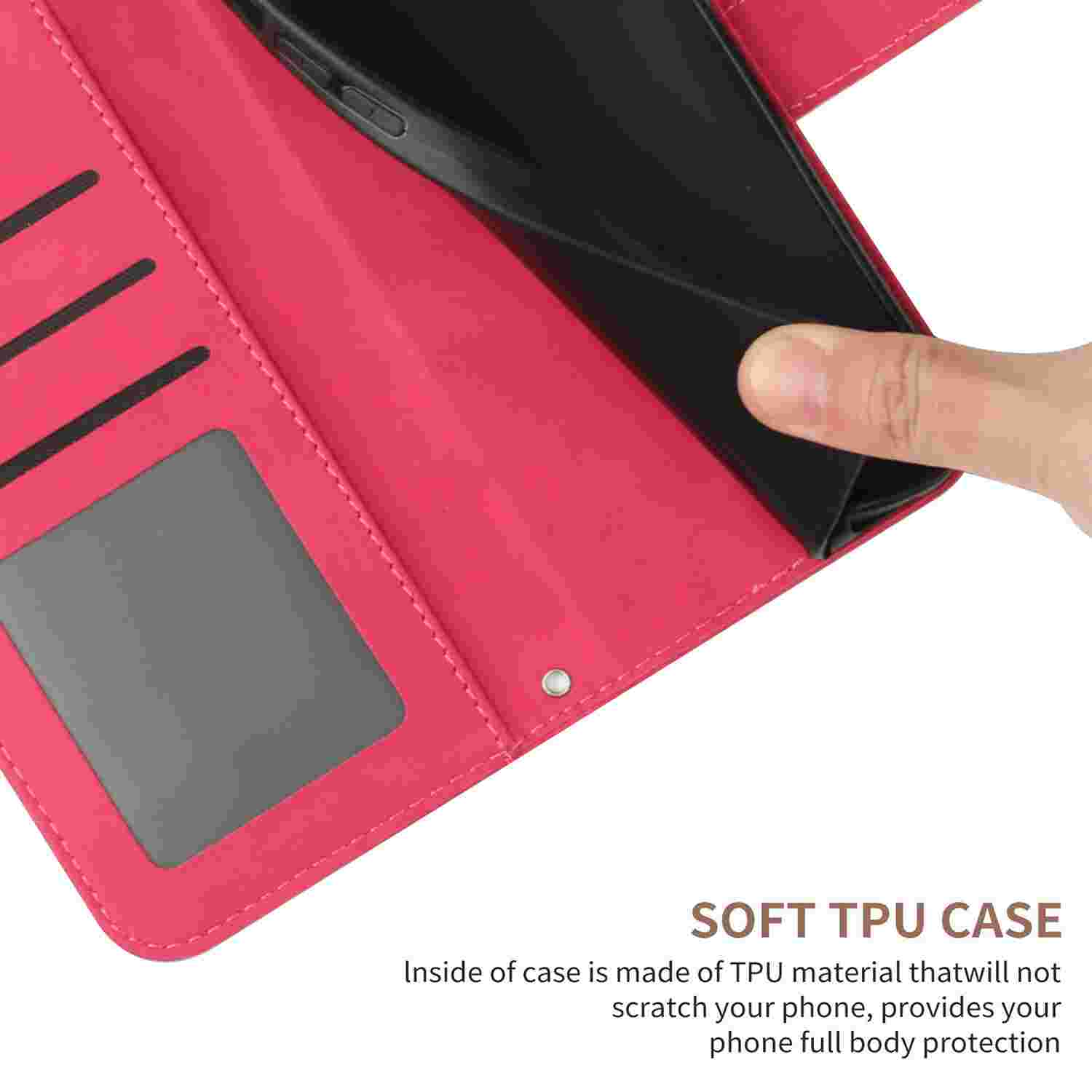 SOFT TPU CASE  
Inside of case is made of TPU material that will not scratch your phone, provides your phone full body protection