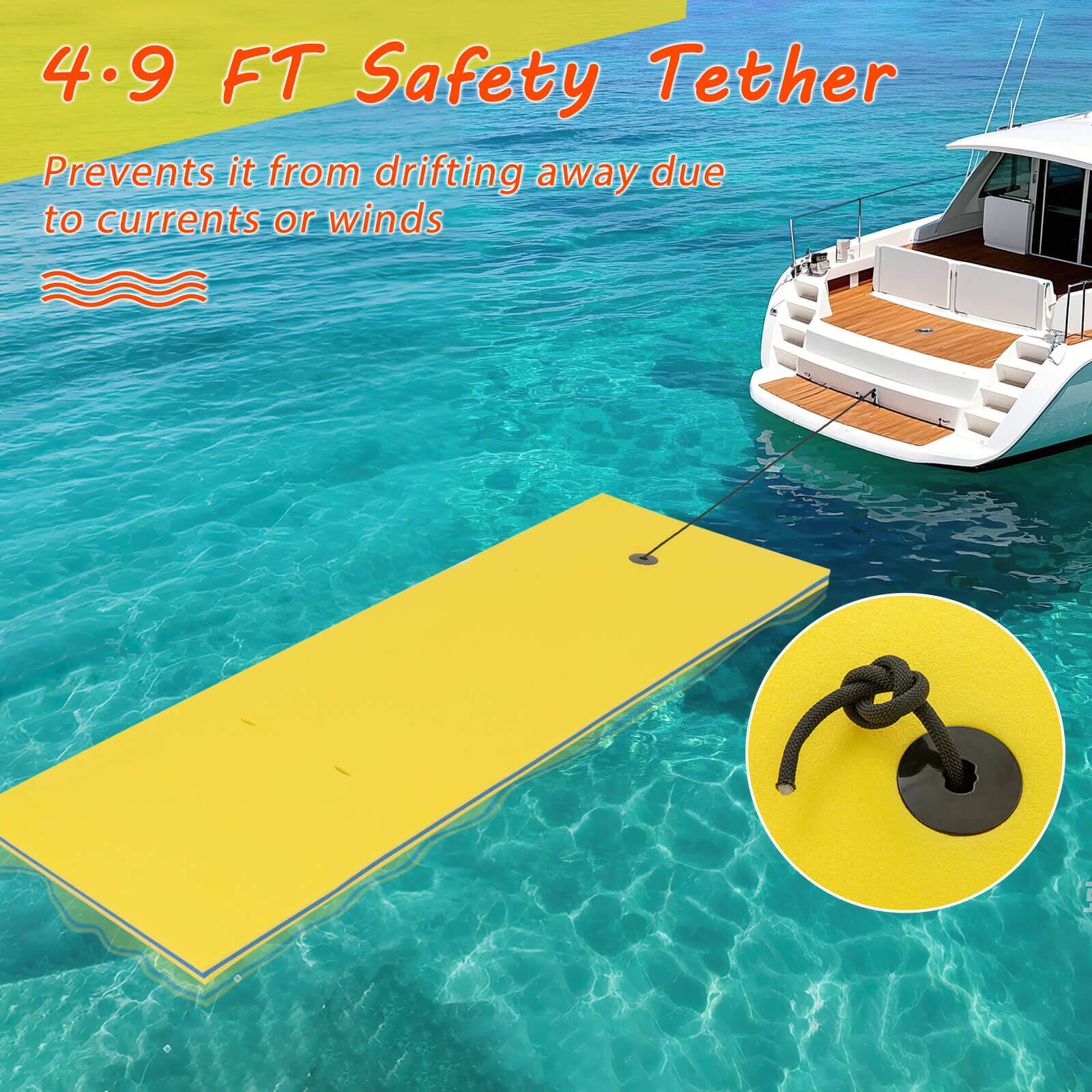 4.9 FT Safety Tether  
Prevents it from drifting away due to currents or winds