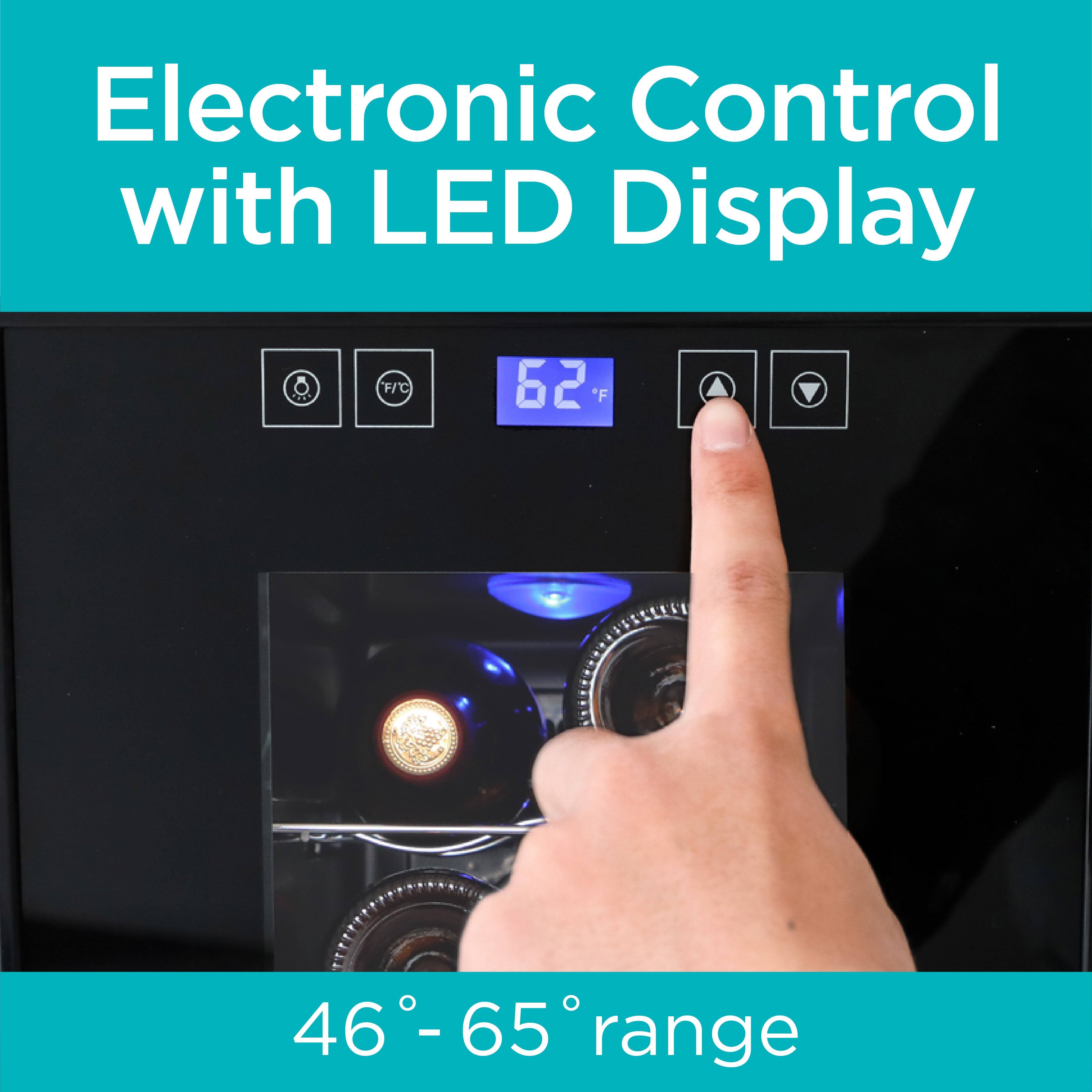Electronic Control with LED Display

62°F

46° - 65° range