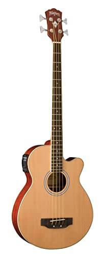 Alt View 3. Washburn - Washburn AB5K-A AB5 Cutaway Acoustic Electric Bass Guitar, Natural - Natural.