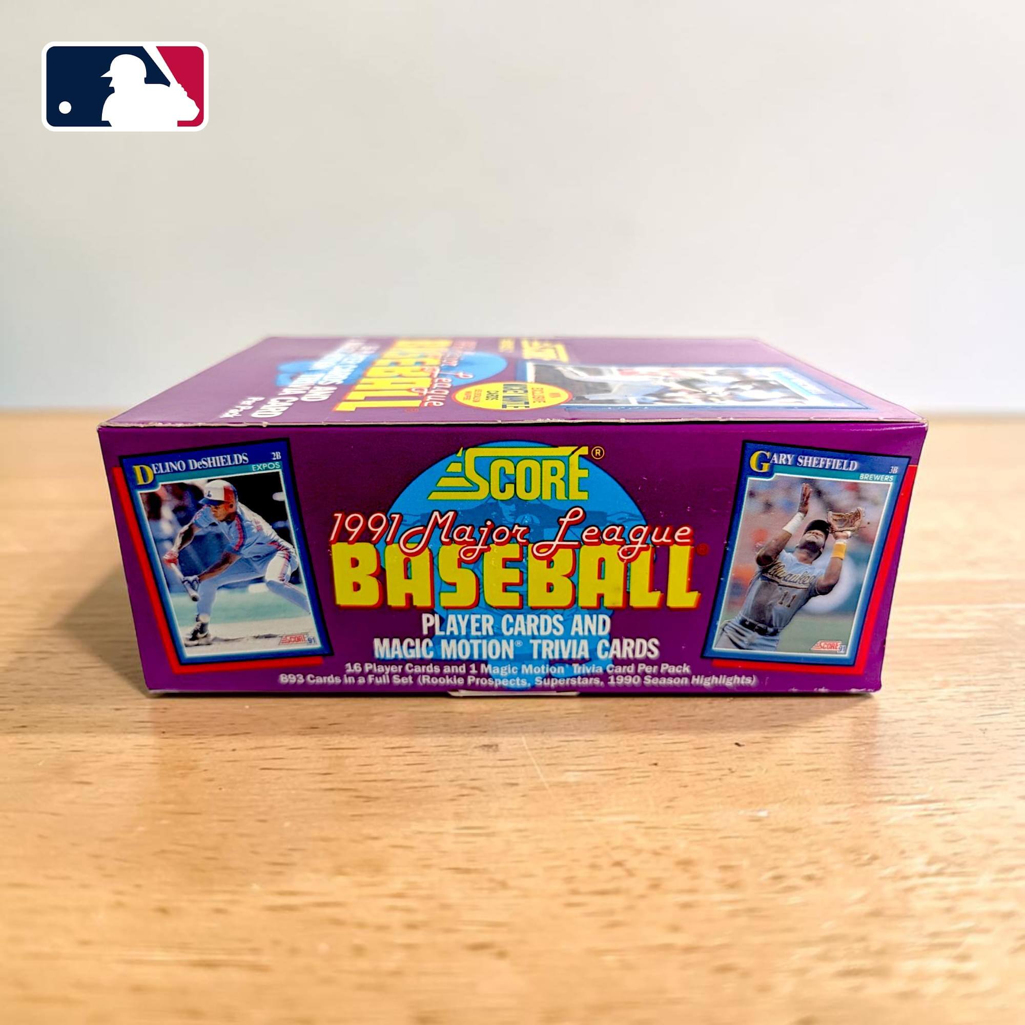 1991 Major League BASEBALL PLAYER CARDS AND MAGIC MOTION TRIVIA CARDS 16 Player Cards and 1 Magic Motion Trivia Card Per Pack 893 Cards in Full Set (Rookie Prospects, Superstars, 1990 Season Highlights)
