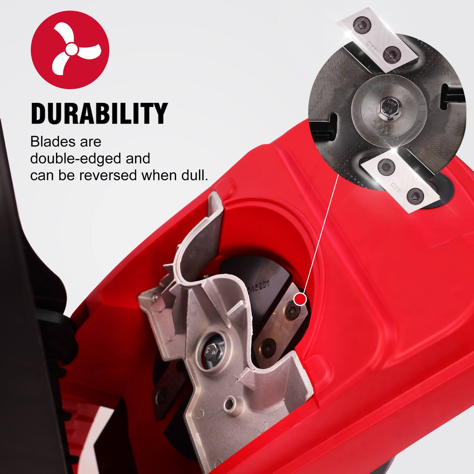 DURABILITY  
Blades are double-edged and can be reversed when dull.  

S GY1 8A5201