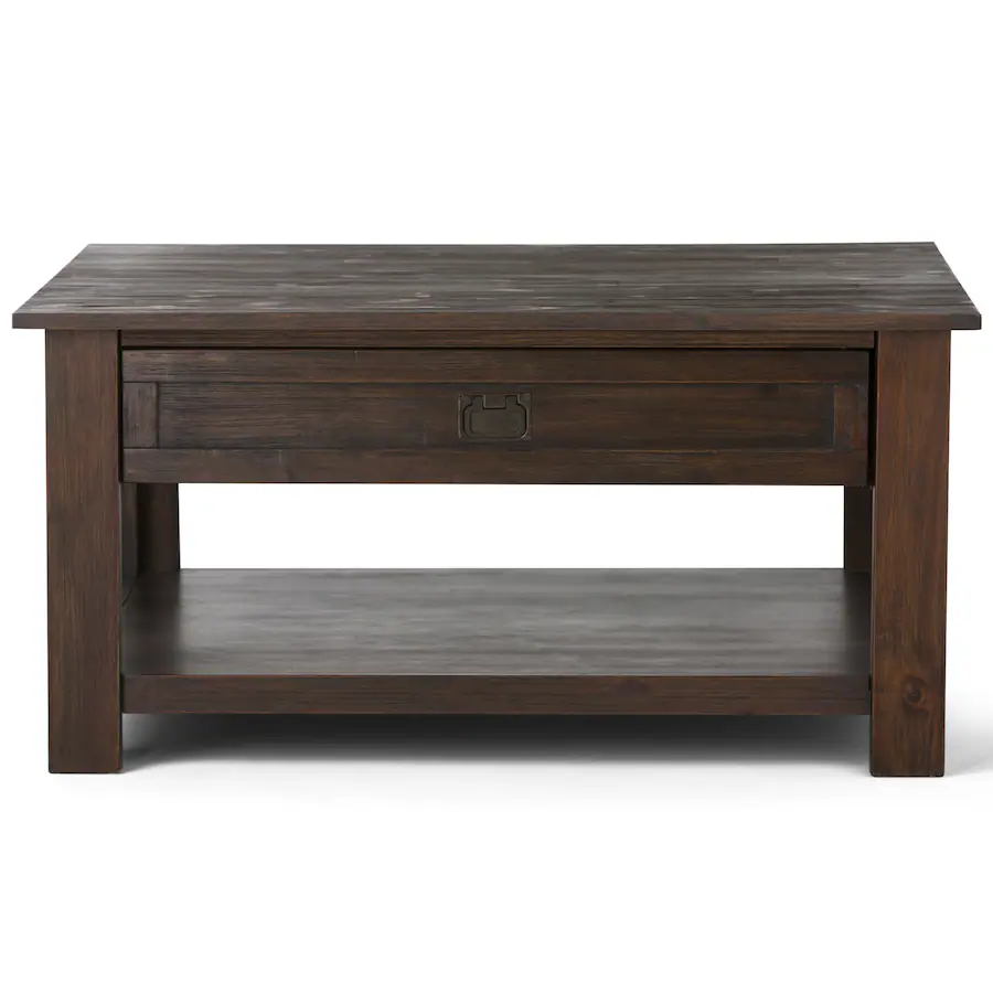 Simpli Home Monroe 38 inch Coffee Table with 22 inch End Tables (Set of ...
