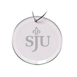 Jardine - Saint Joseph's Hawks 3'' Glass Round Ornament - Multicolor