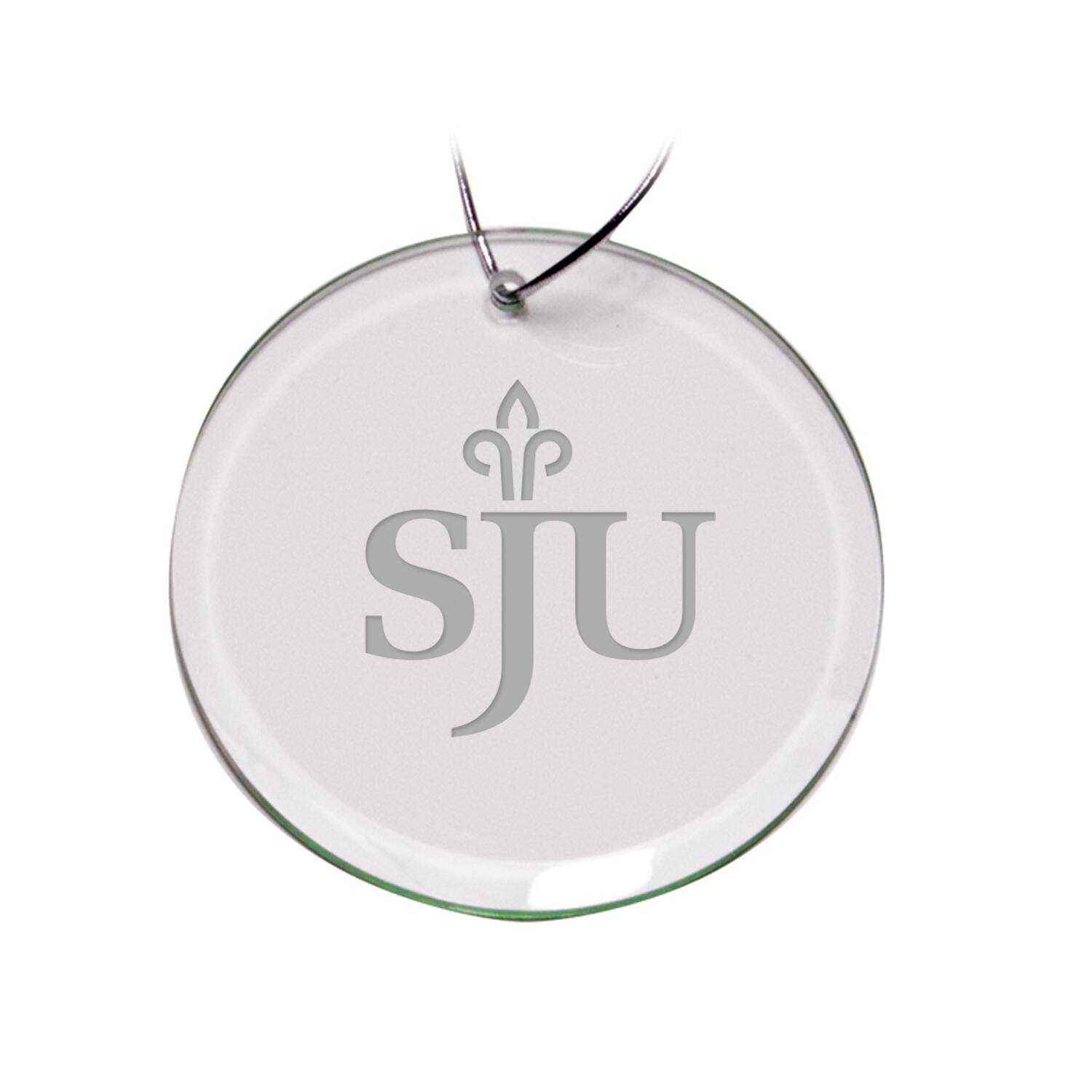 Front. Jardine - Saint Joseph's Hawks 3'' Glass Round Ornament - Multicolor.