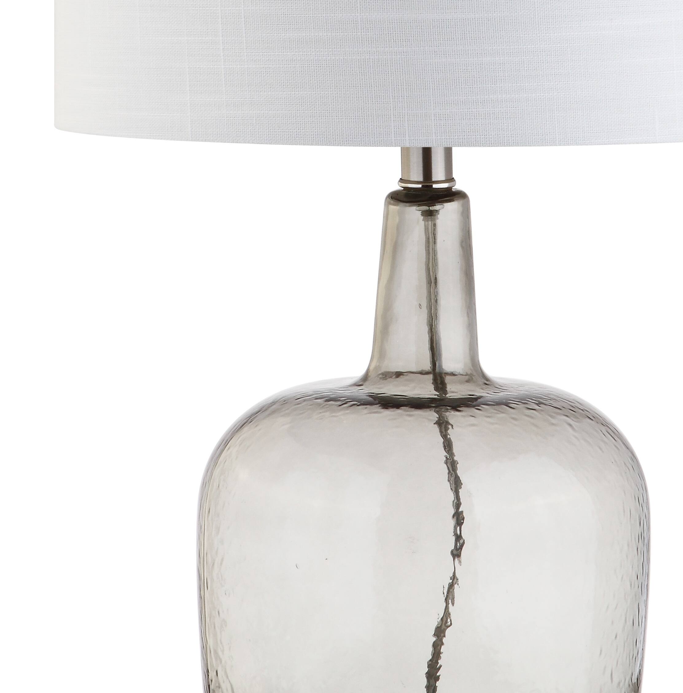 Alt View 6. Jonathan Y - Augustine 26" Glass LED Table Lamp, Smoked Gray - Smoke Gray.
