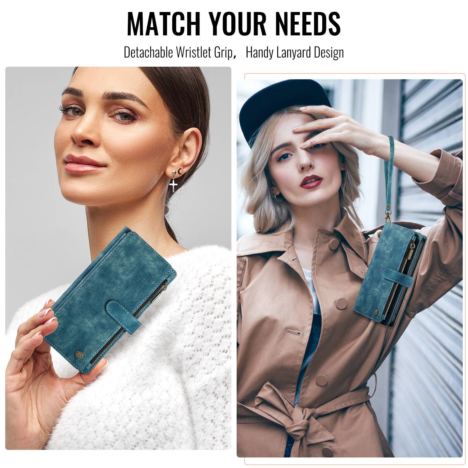 MATCH YOUR NEEDS  
Detachable Wristlet Grip, Handy Lanyard Design
