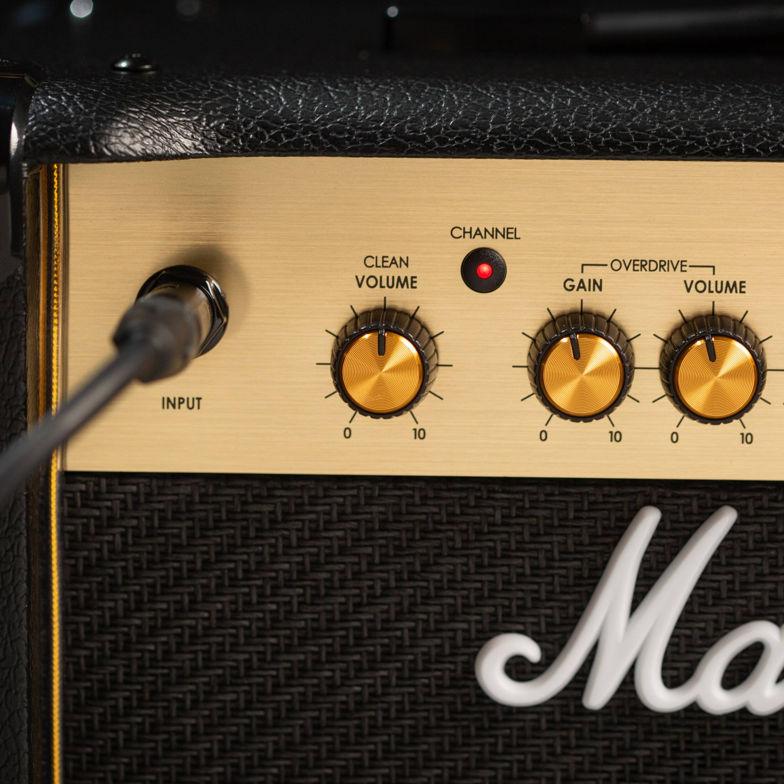 CHANNEL  
CLEAN VOLUME  
OVERDRIVE GAIN  
OVERDRIVE VOLUME  
INPUT  
0 10  
0 10  
0 10  
Ma