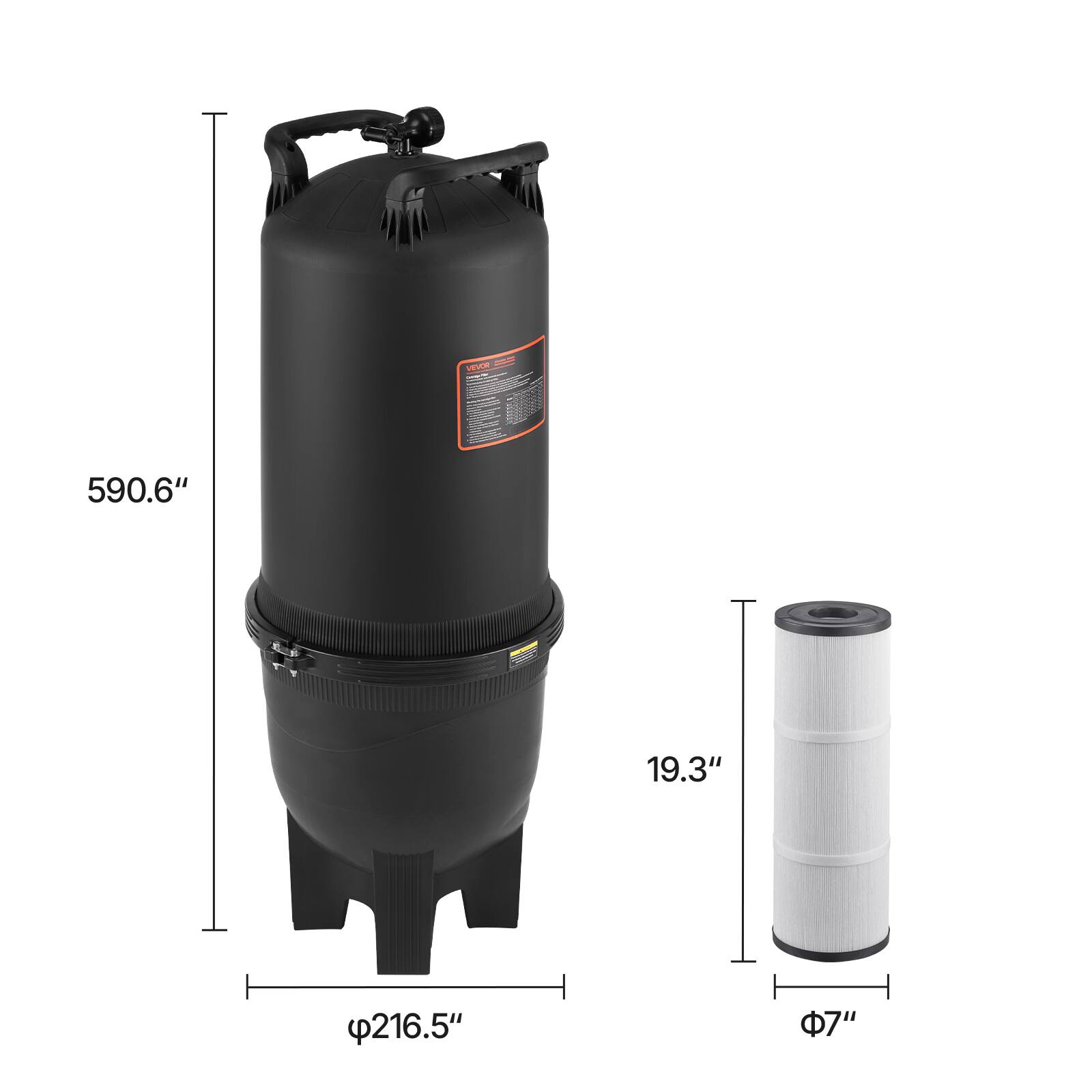 HVE - VVE  
590.6" x 216.5"  
19.3" x 7"