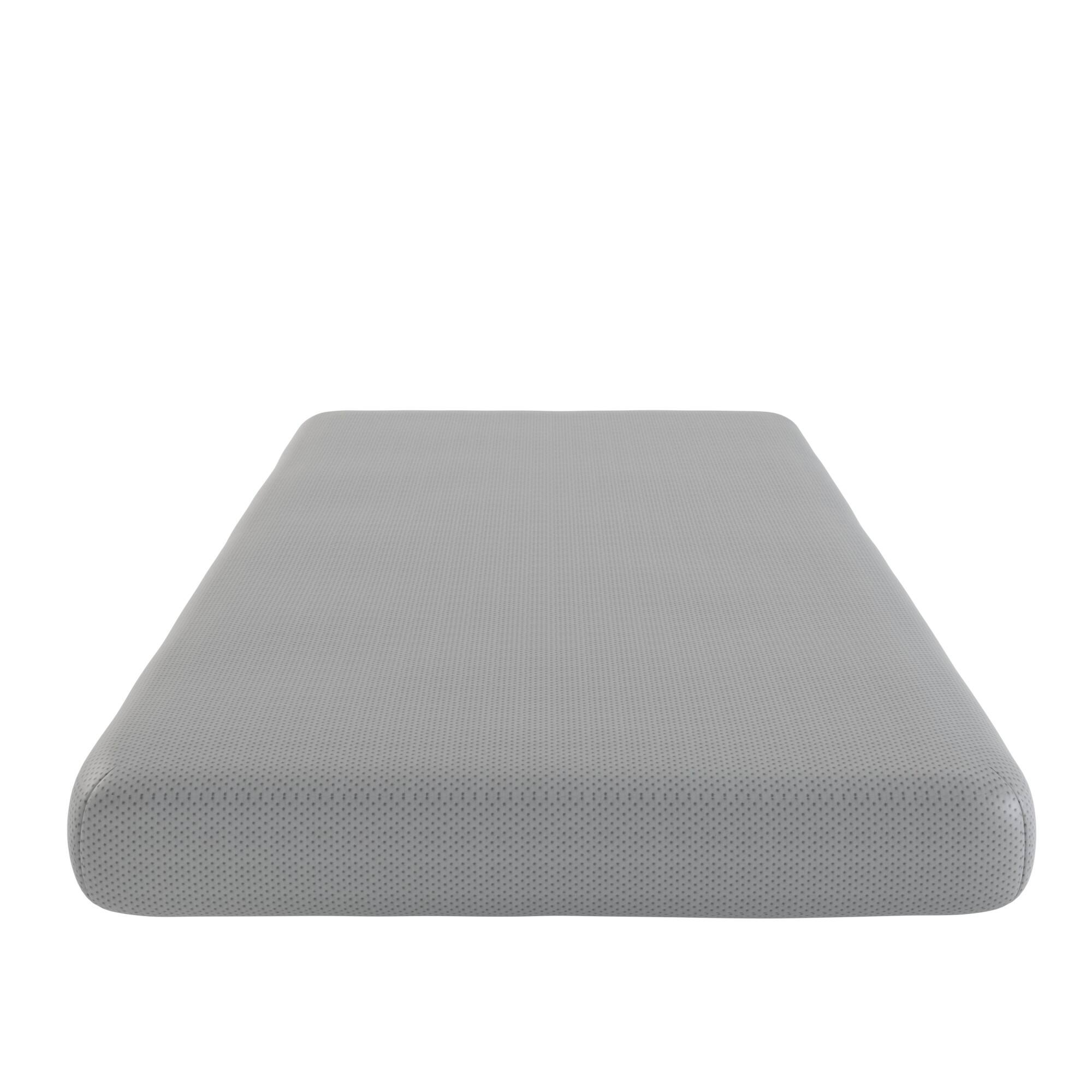 Front. Ecooso - 5 Inch Twin Medium Firm Memory Foam Mattress, Bed in a Box, CertiPUR-US - Gray.