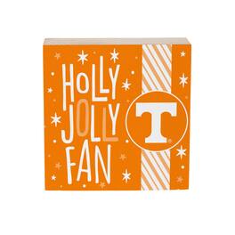 Evergreen Enterprises - Tennessee Volunteers 6" Holiday Wood Plock Shelf Sign - Multicolor