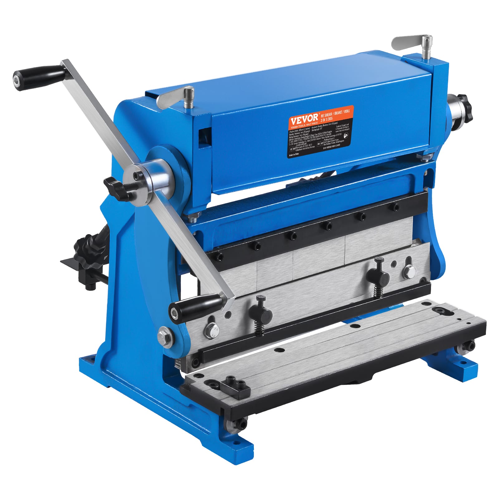 VEVOR - Sheet Metal Brake, 12-inch, 3-In-1 Combination Shear Brake Roll Machine, 20-Gauge Capacity Shear Press Brake - Blue price history on PriceWatchPro