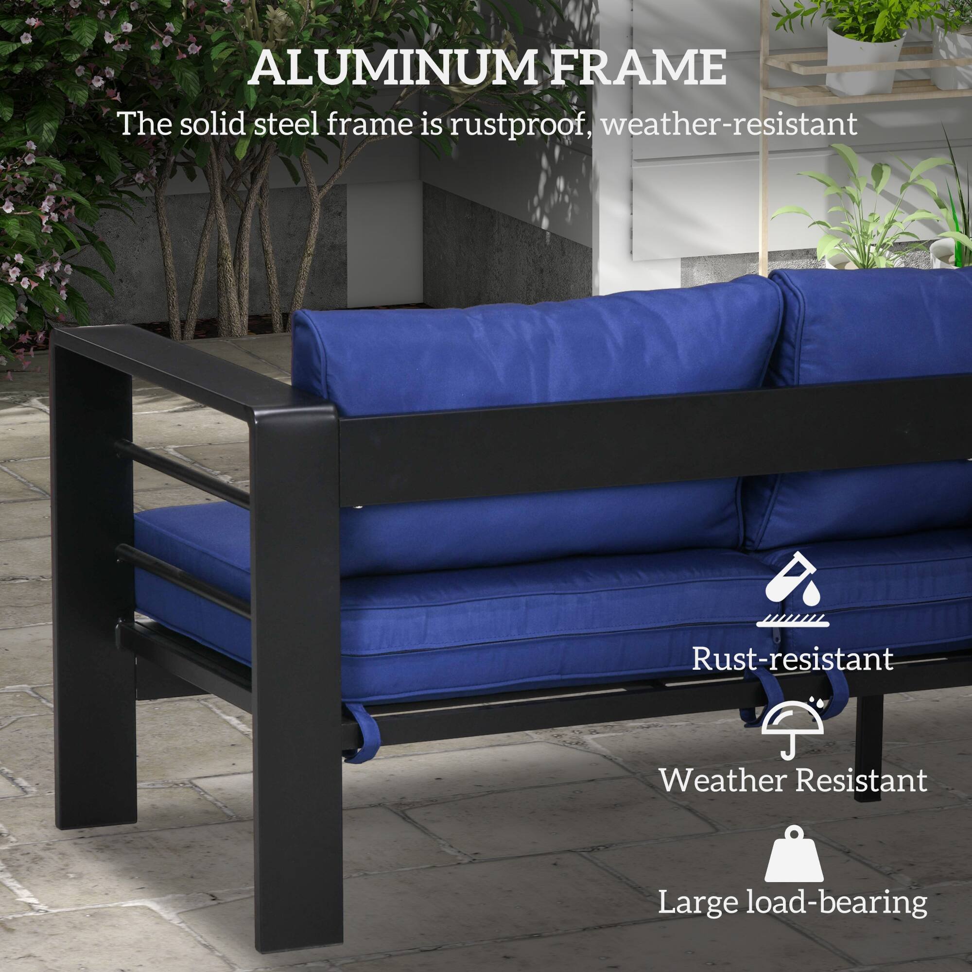 ALUMINUM FRAME
The solid steel frame is rustproof, weather-resistant
Rust-resistant
Weather Resistant
Large load-bearing