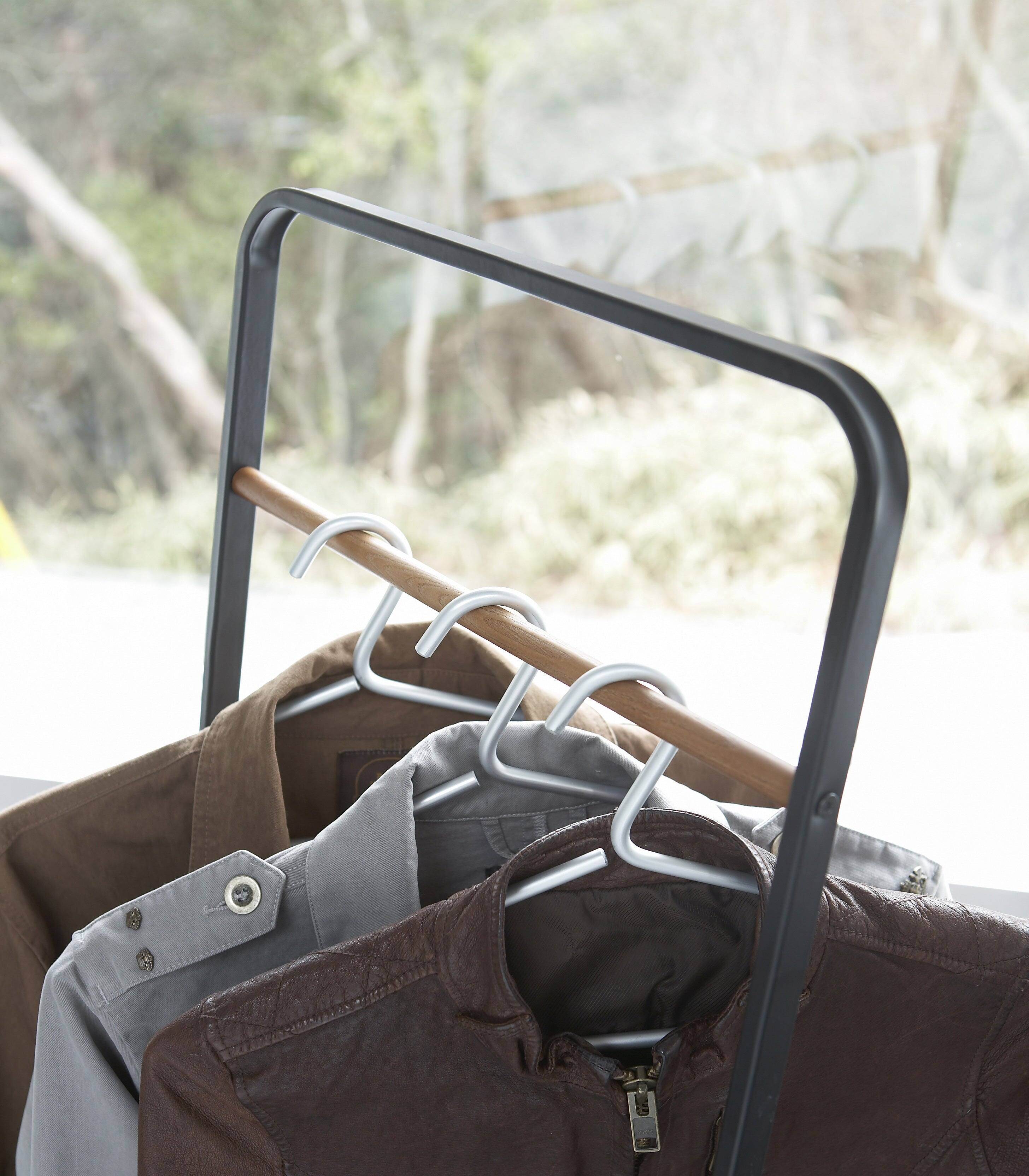 Alt View 5. Yamazaki Home - Coat Rack (55" H)  - Steel - Black.