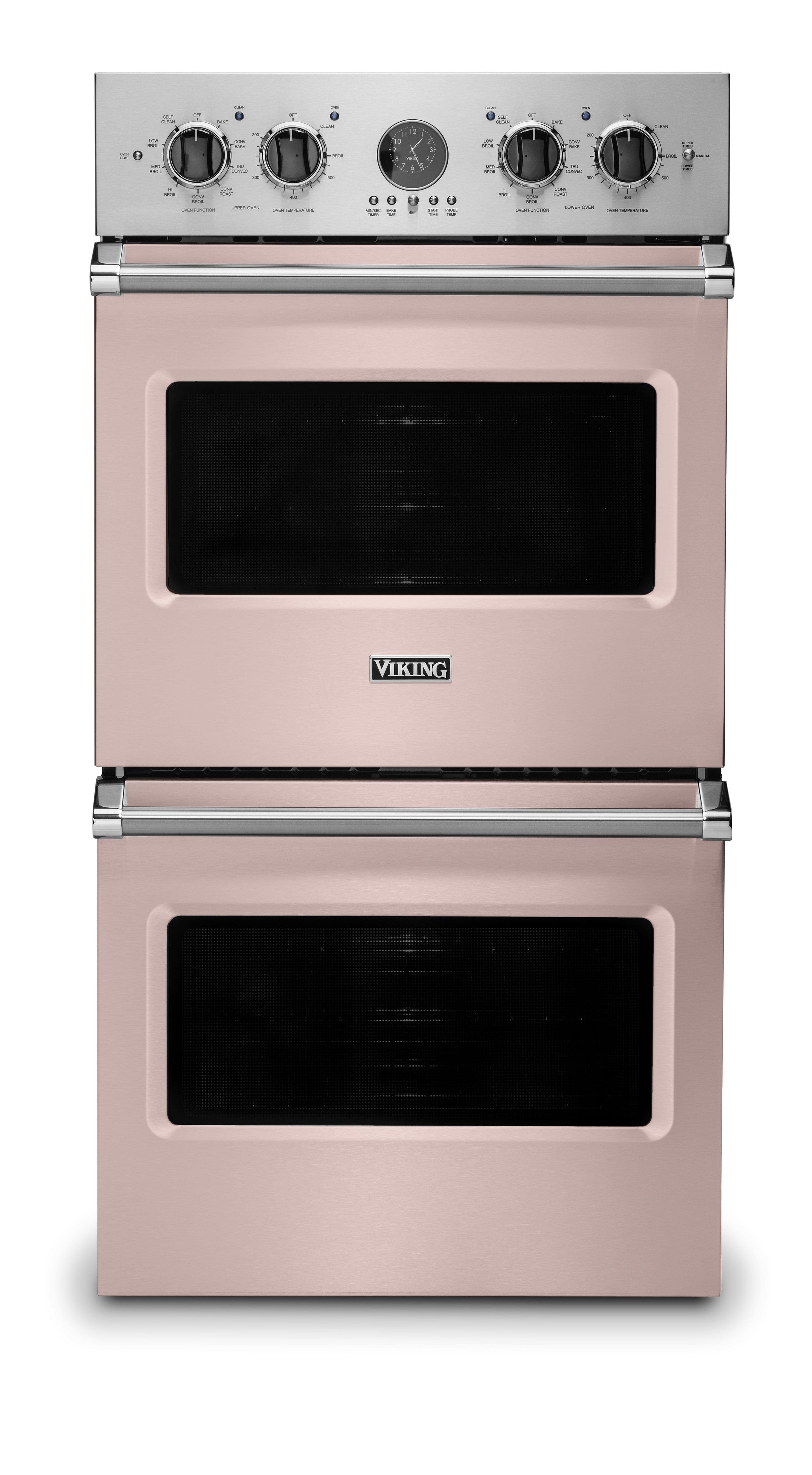 Viking - 27" Built-in Electric Double Wall Oven - Blush - Front_Zoom
