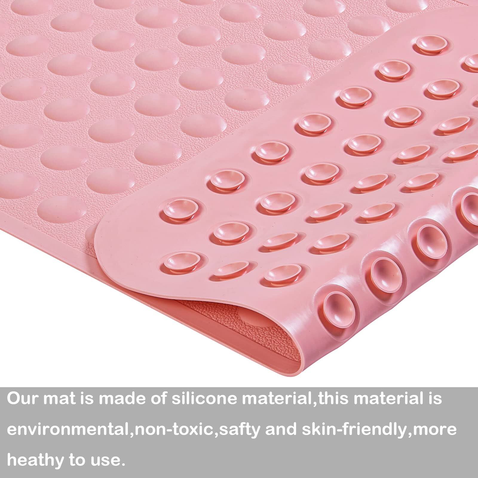 Our mat is made of silicone material. This material is environmental, non-toxic, safe, and skin-friendly, making it more healthy to use.