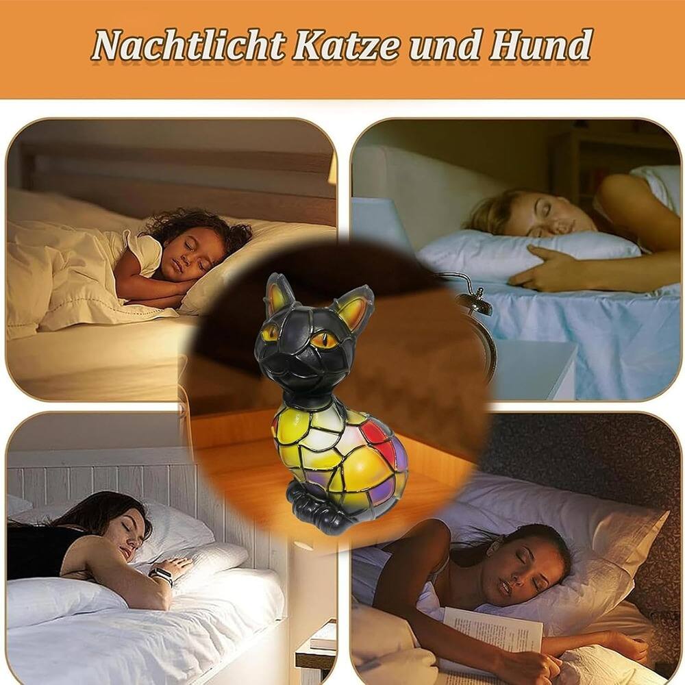 Nachtlicht Katze und Hund