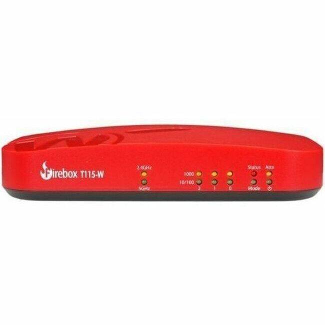 Firebox T115-W  
2.4GHz  
5GHz  
1000  
10/100  
2  
0  
Status  
Attn  
Mode