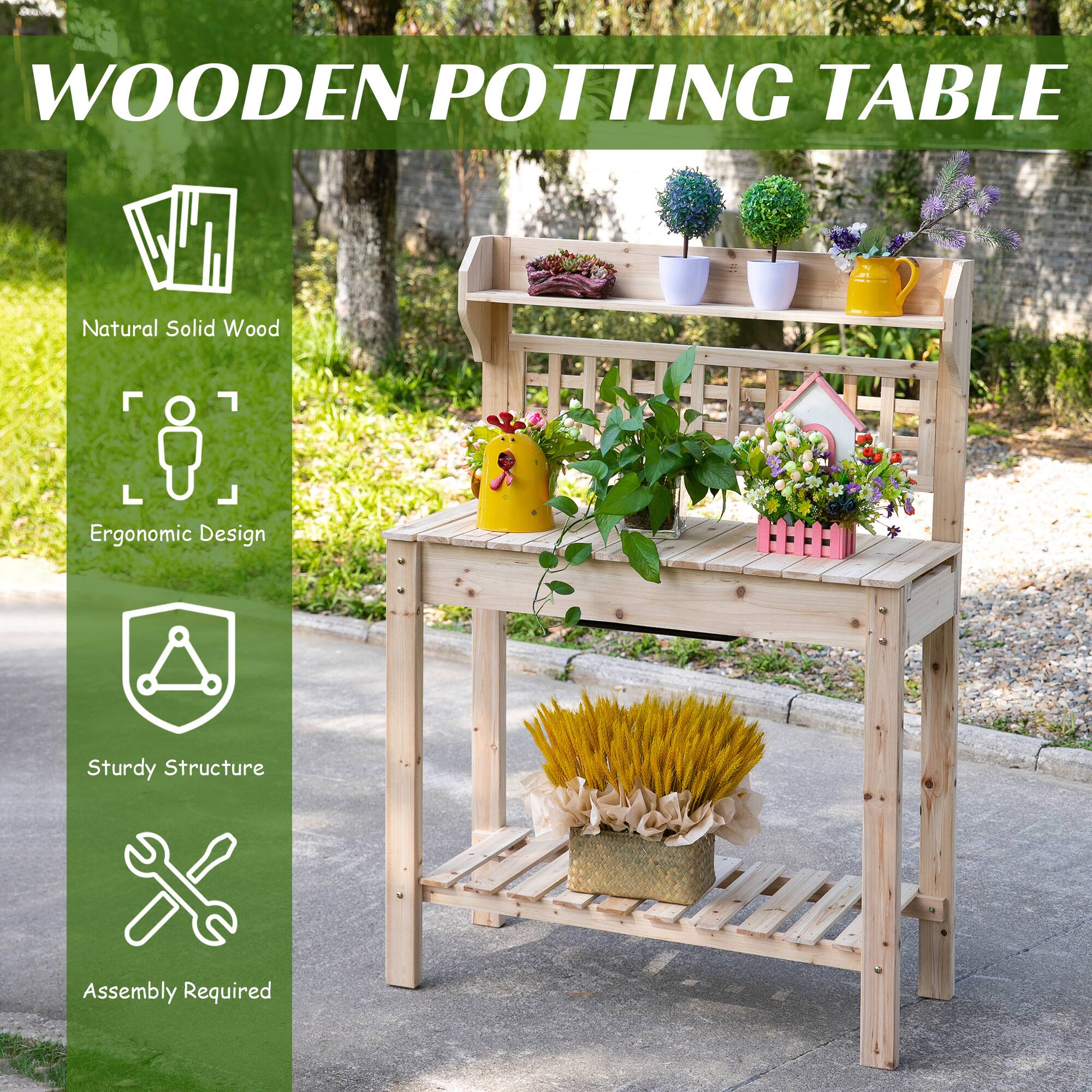 WOODEN POTTING TABLE
Natural Solid Wood
Ergonomic Design
Sturdy Structure
Assembly Required