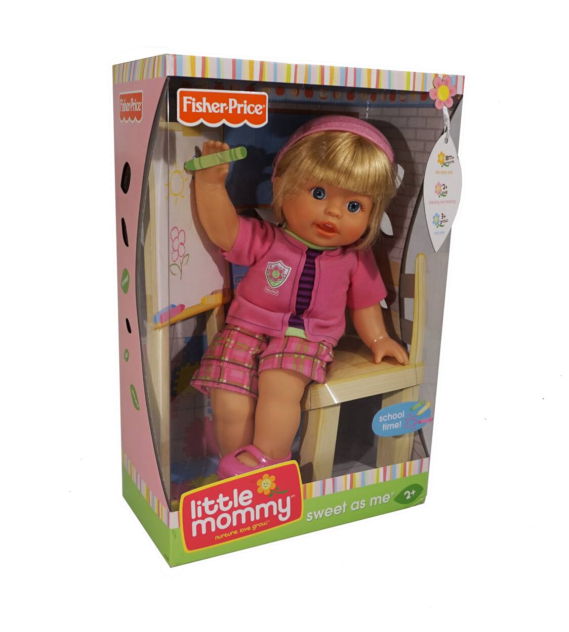 Fisher-Price

little mommy
nurture love grow

sweet as me 2+

school time!

school time!

Fisher-Price