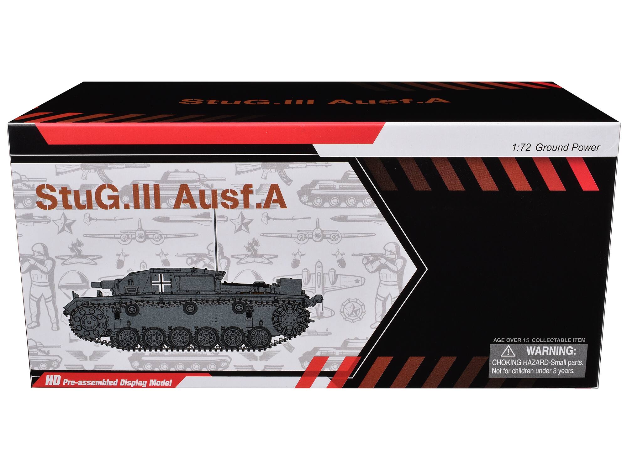 StuG.III Ausf.A 1:72 Ground Power StuG.III Ausf.A HD Pre-assembled Display Model AGE OVER 15 COLLECTABLE ITEM WARNING: CHOKING HAZARD-Small parts. Not for children under 3 years.