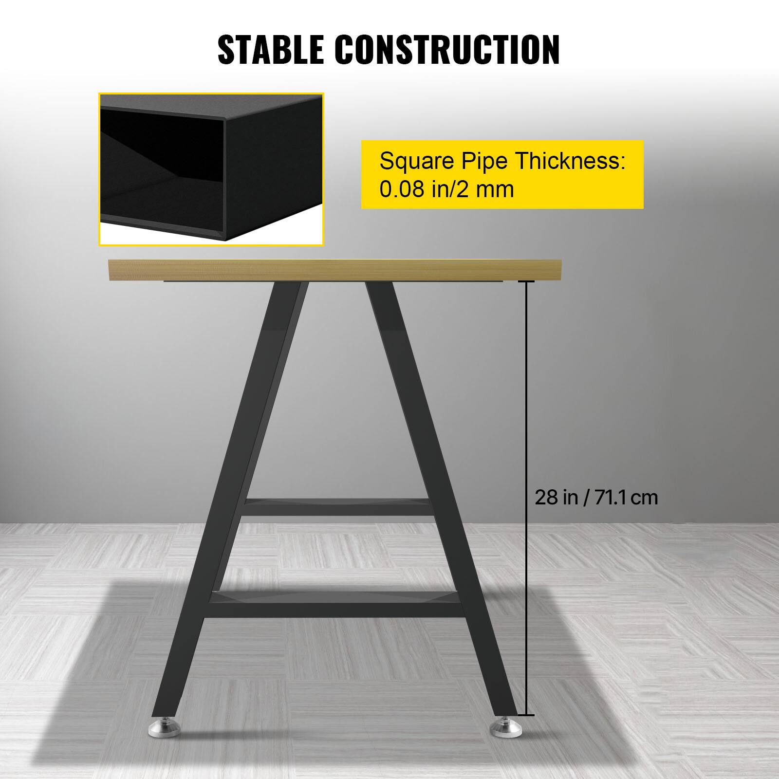 STABLE CONSTRUCTION, Square Pipe Thickness: 0.08 in/2 mm, 28 in /71.1 cm