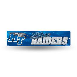 Rico Industries - Middle Tennessee State Blue Raiders Street Sign (16") Hang anywhere you choose. Garage, office, den, man cave, kids room - Multi