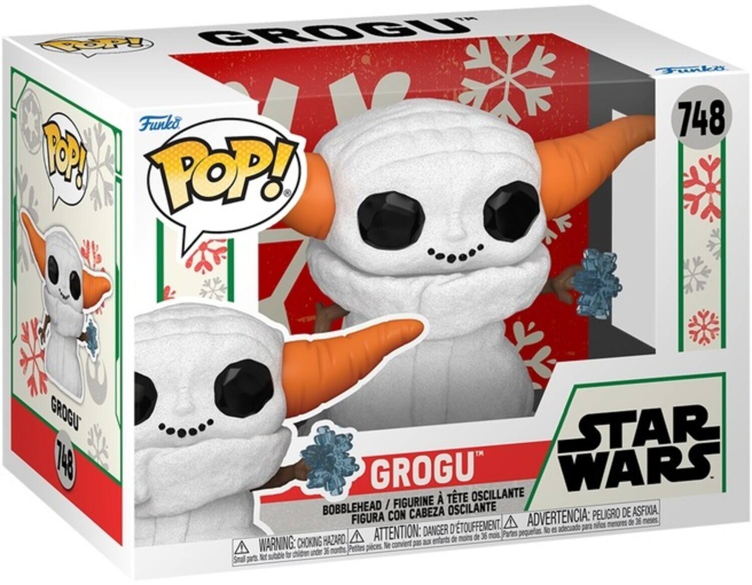 Funko RP POP! K Funke 748 GROGU 748  STAR GROGU OSCILANTE WARS FIGURINE  TTE BOBBLEHEAD I OSCILANTE CON CABEZA PELIGRO DE ASFOOA, FIGURA D'TOUFFEMENT. ADVERTENCIA: nifes menores de 36 neses DANGER No e adecuado para HAZARO ATTENTION: entarts de nons de 36 mois Partes pequelas WARNING: CHOKING Ne convient pas a 36 Pettes peces Set subabie fr Smal p