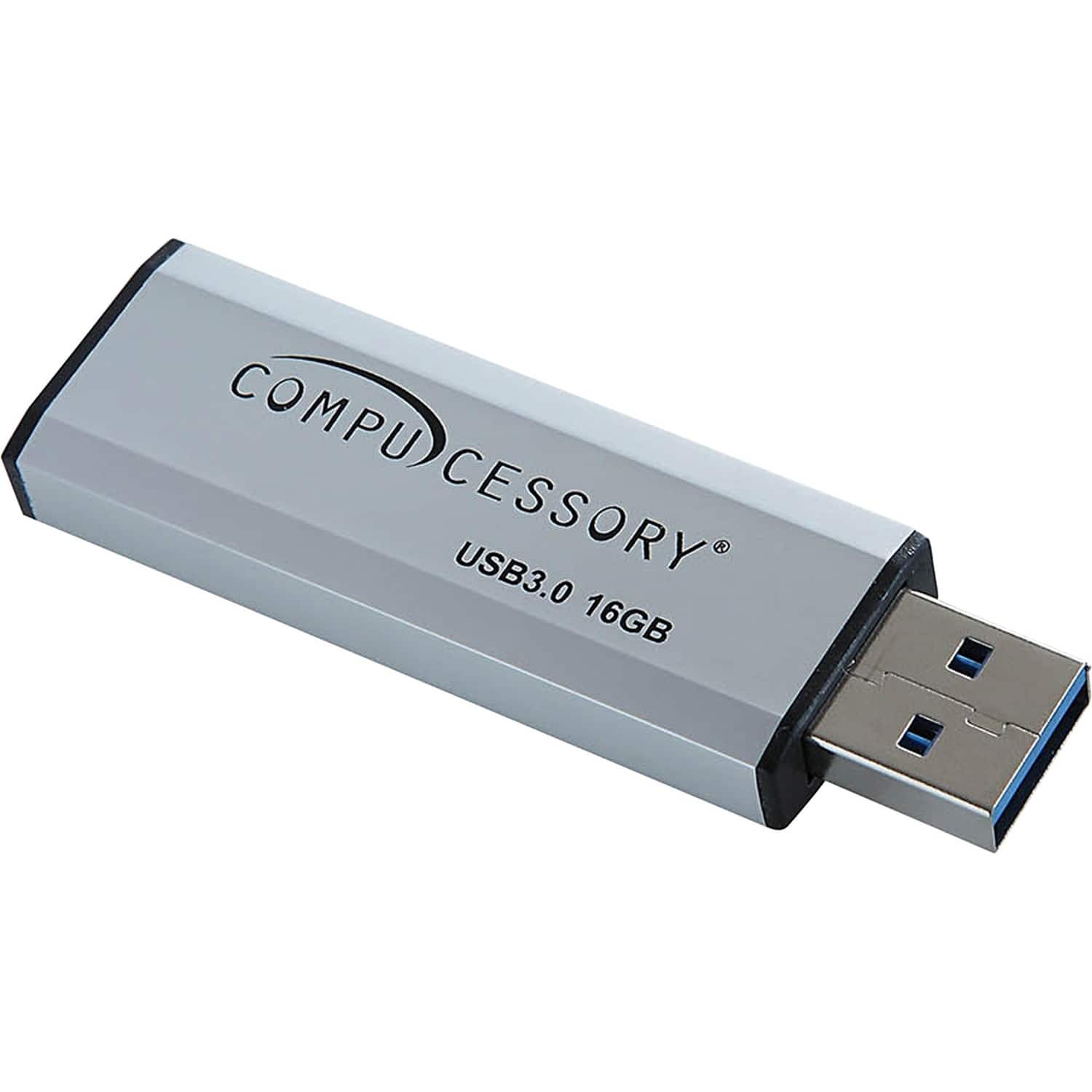 Compucessory - 16GB USB 3.0 Flash Drive 16 GB USB 3.0 1 Year Warranty - Silver