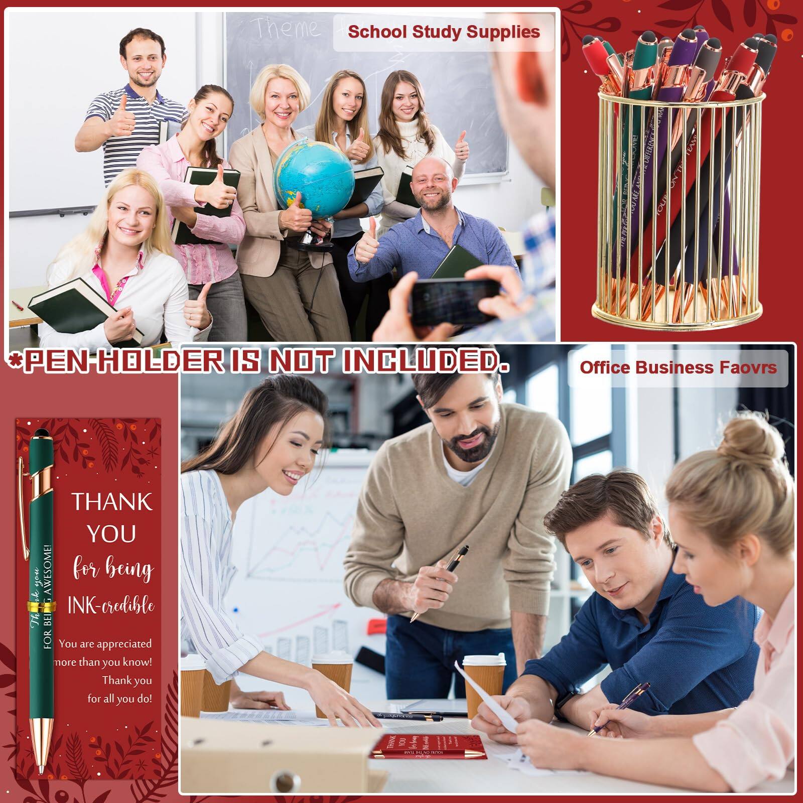 **School Study Supplies**

*PEN HOLDER IS NOT INCLUDED.*

**Office Business Favours**

**THANK YOU for being INK-credible**

You are appreciated more than you know! Thank you for all you do!