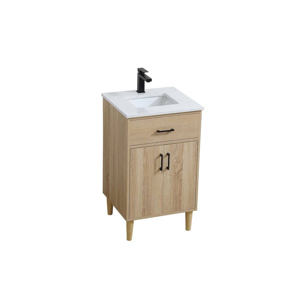 Alt View 2. Elegant Kitchen and Bath - Chandler 20 Inch Single Bathroom Vanity In Mango Wood - Mango Wood.