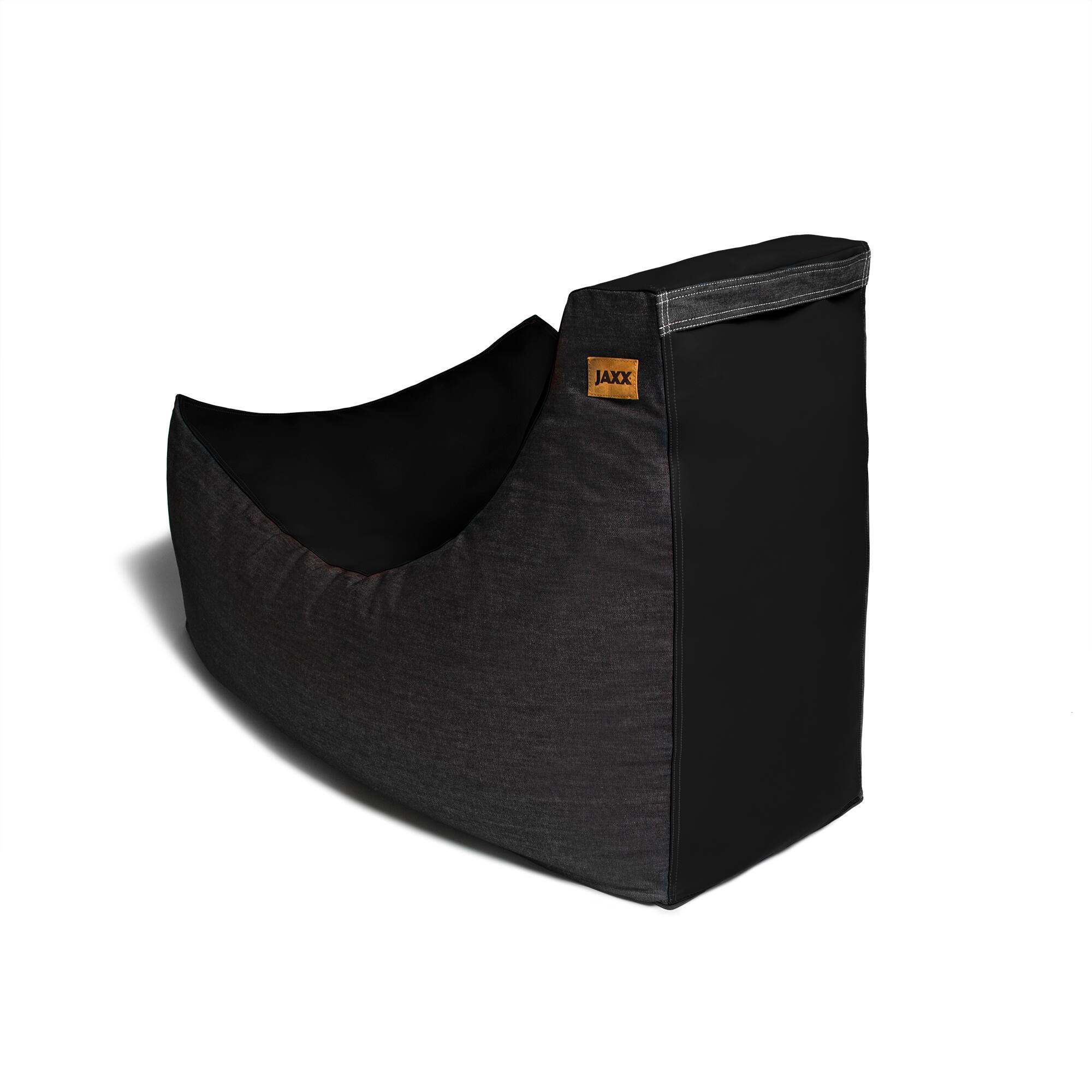 Angle. Jaxx - Jaxx Pixel Gamer Chair - Game Room / Home Theater Bean Bag Chair, Black - Black.