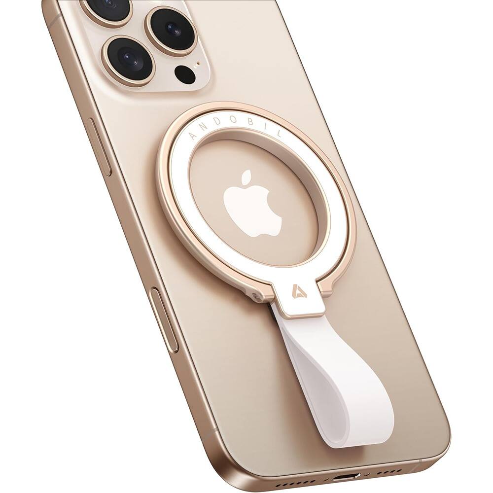 Front. PARKER SLATER - 2025 Magnetic Phone Grip Holder for MagSafe with Kickstand – Rose Gold - The cell phone holder grip features a super comfor.