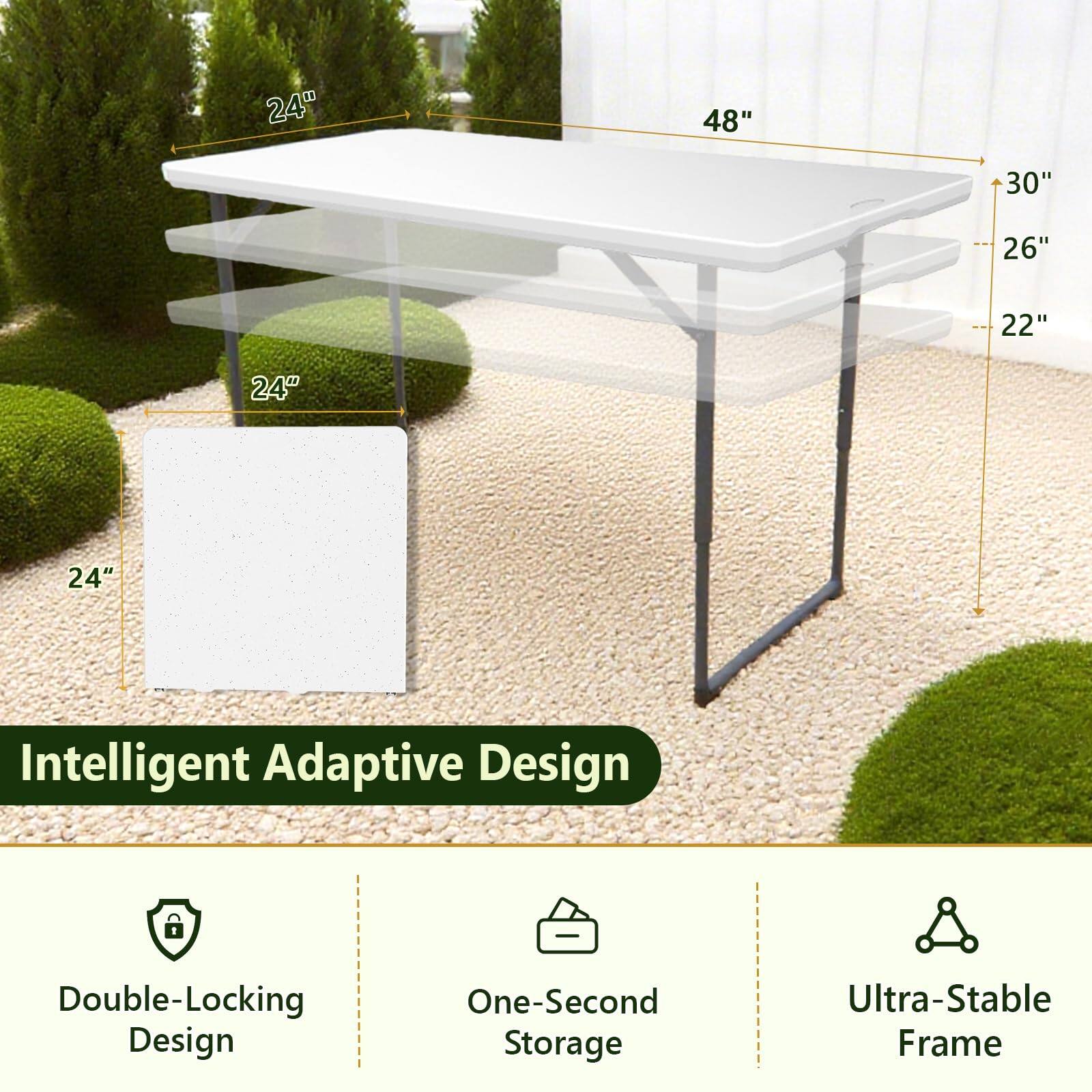 24" 48" 30" 26" 22" 24" 24"  
Intelligent Adaptive Design  
Double-Locking Design  
One-Second Storage  
Ultra-Stable Frame