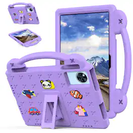 Dteck - Kids Case for Lenovo Idea Tab 11" 2025 / Tab K11 Gen 2, EVA Shockproof Handle Stand Cover - Purple
