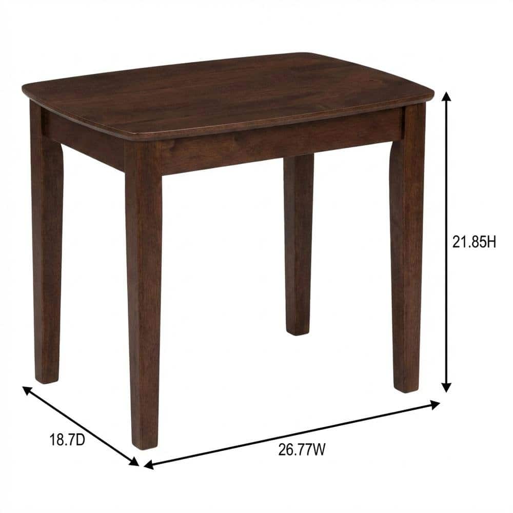 FurniFact - Natural, Nesting Table Set of 3 - Walnut
