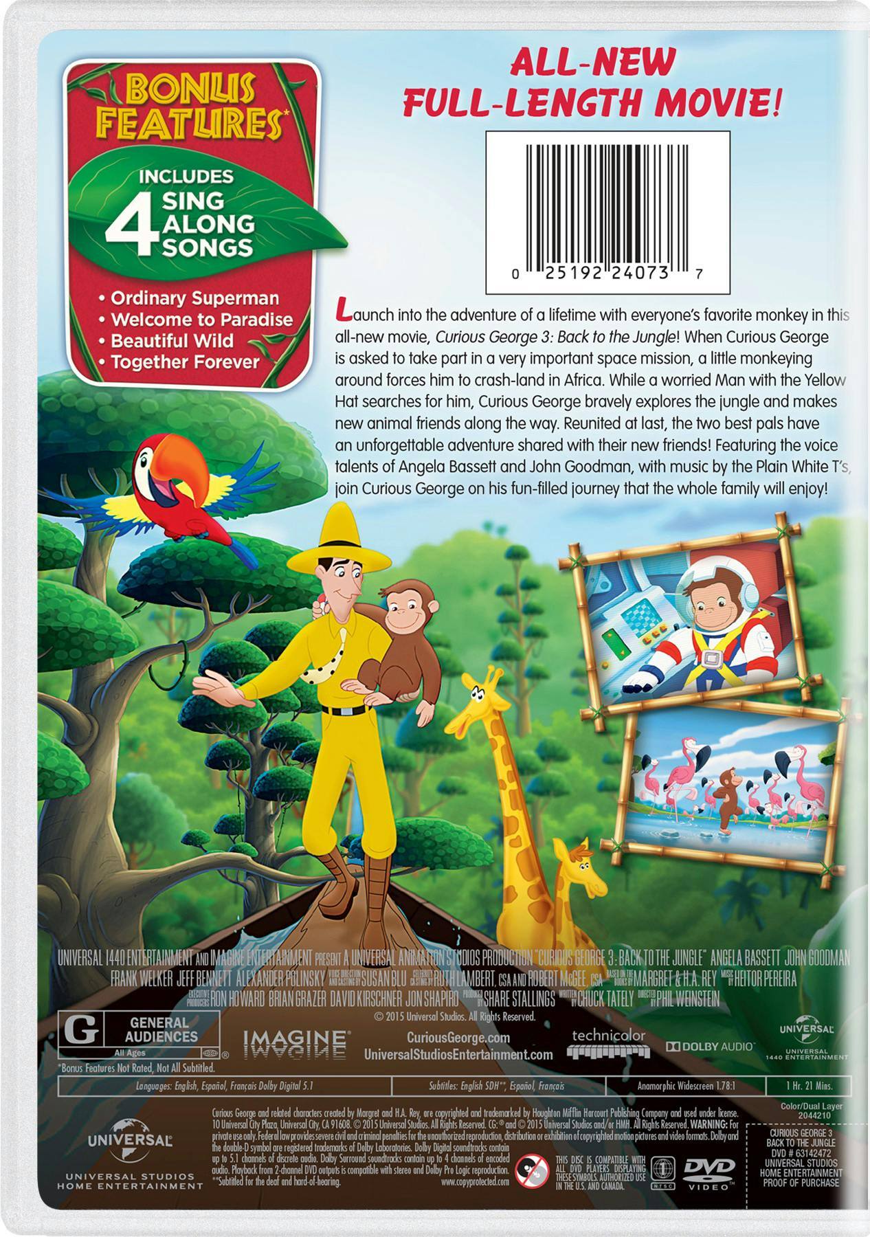 Angle. Curious George 3 - Back to the Jungle [DVD].