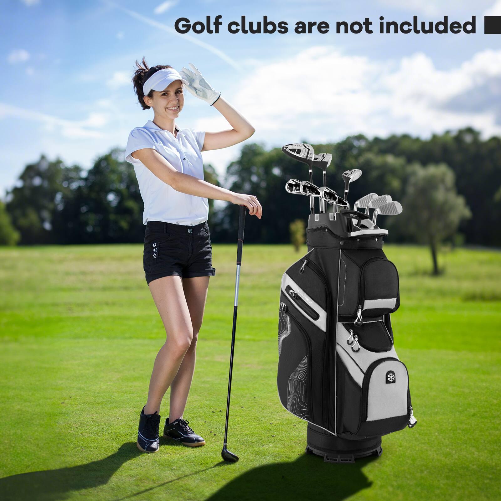 Golf clubs are not included
