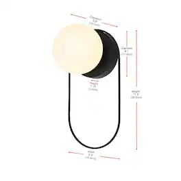 Elegant Lighting - Silas 6 Inch Outdoor Wall Sconce In - Black