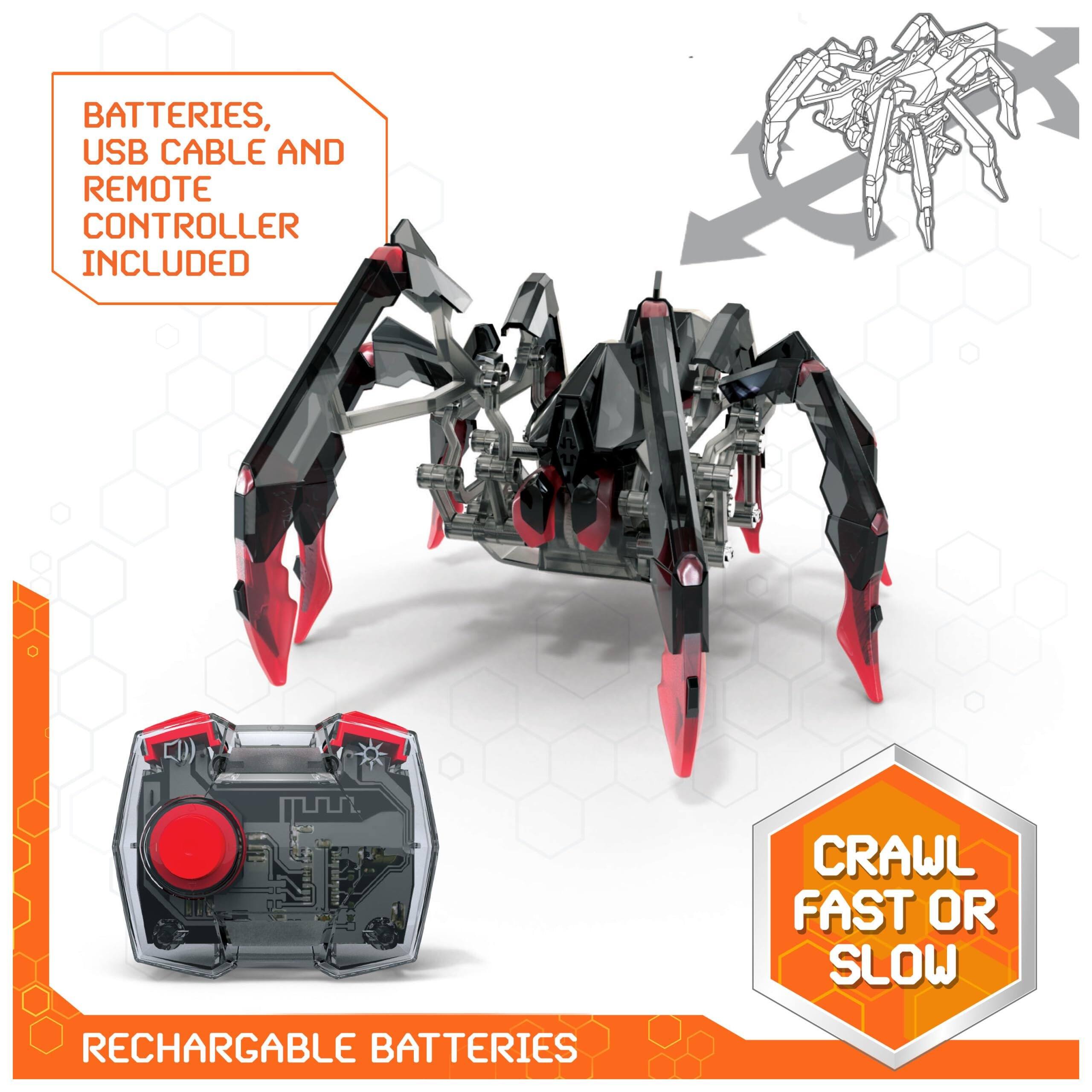 BATTERIES, USB CABLE AND REMOTE CONTROLLER INCLUDED  
RECHARGEABLE BATTERIES  
CRAWL FAST OR SLOW
