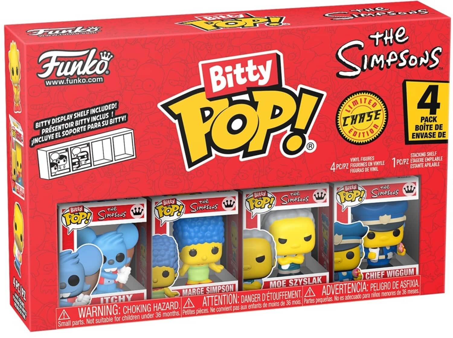 Funko Bitty POP!: The Simpsons - Itchy 4-Pack - COLLECTABLES - Multicolor