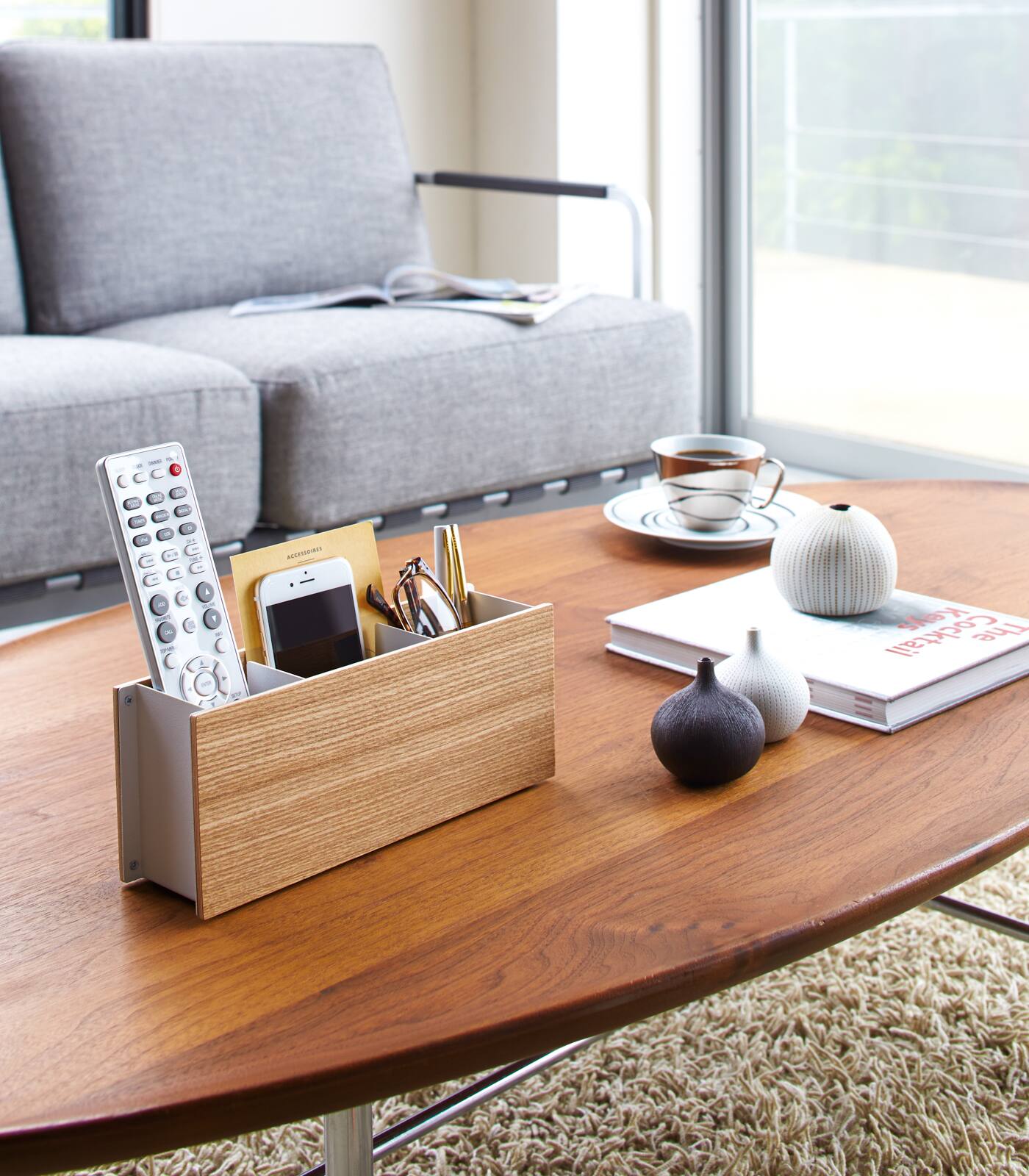 Yamazaki Home - Desk Organizer - Small - Ash
