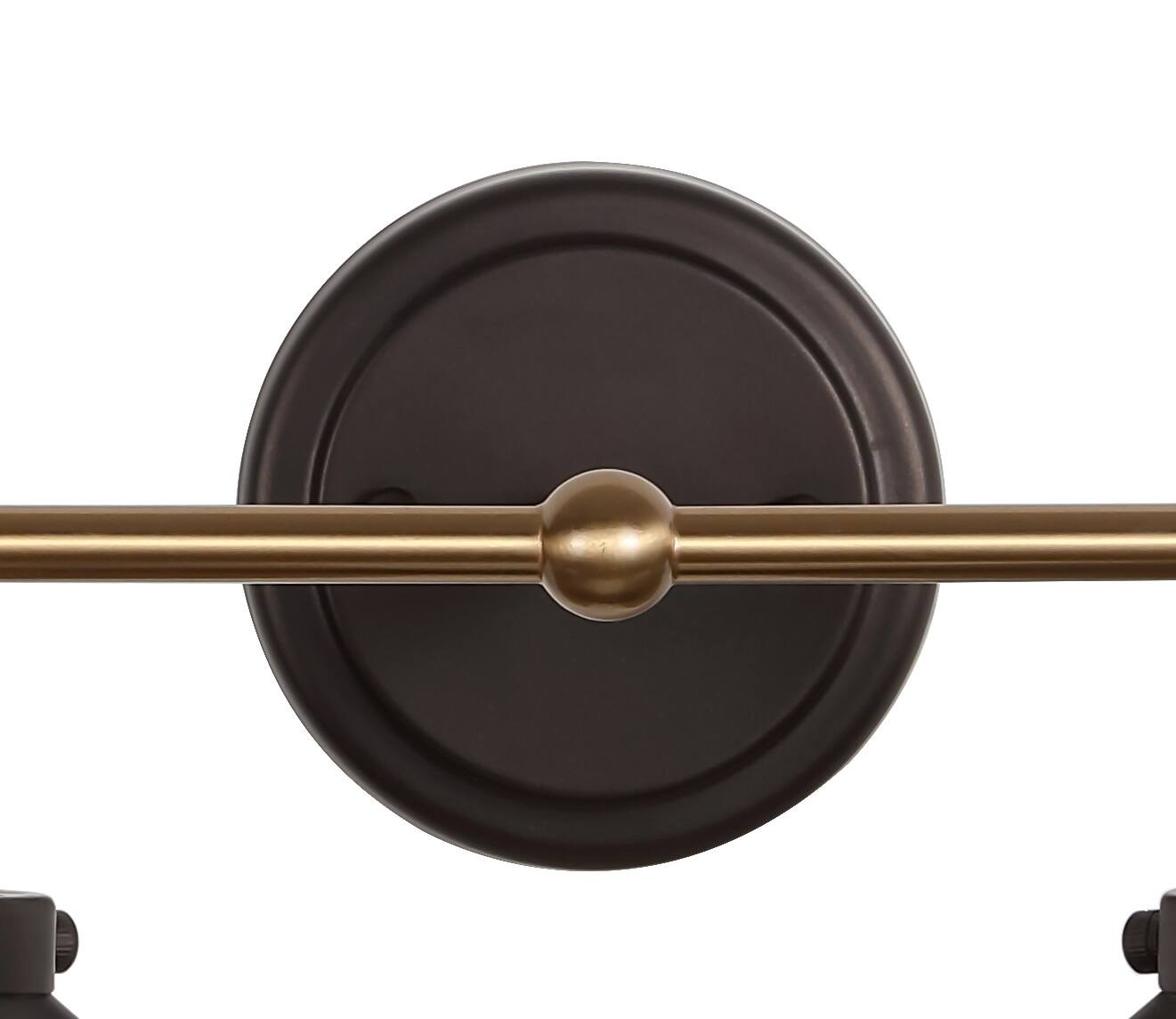 Alt View 5. Jonathan Y - July 17.5" 2-Light Industrial Farmhouse Metal Vanity Light, Oil Rubbed Bronze/Brass Gold - Oil Rubbed Bronze.