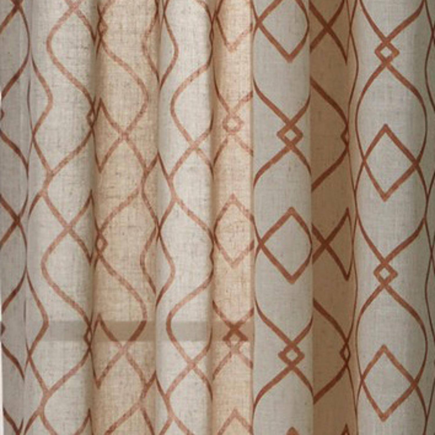 Left. SKL Home - SKL Home By Saturday Knight Ltd Chainlink Window Curtain Panel - 52" x 63" Spice - Spice.