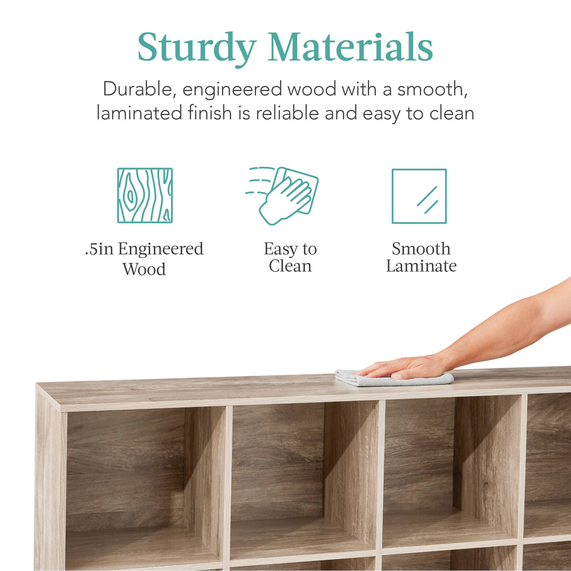 Sturdy Materials: Durable, engineered wood with a smooth, laminated finish is reliable and easy to clean. 

- .5in Engineered Wood
- Easy to Clean
- Smooth Laminate