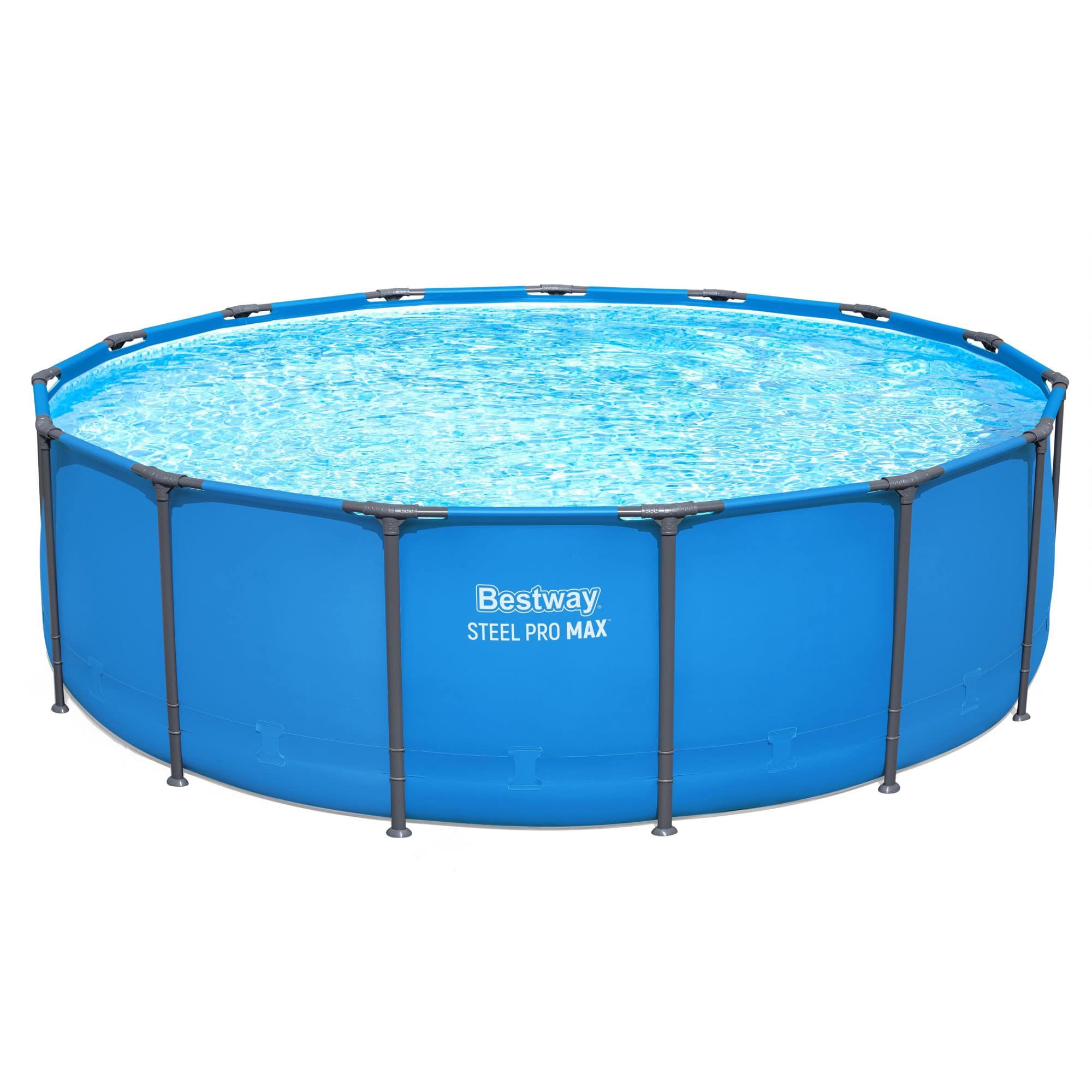 Bestway - Steel Pro MAX 15' x 48" Round Above Ground Swimming Pool for Backyard - Blue